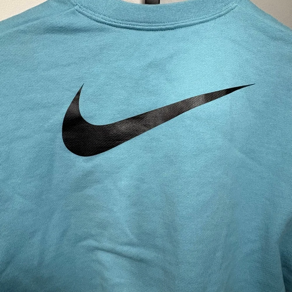 Women's Nike Blue‎ Cropped Sweatshirt XS with Black Swoosh